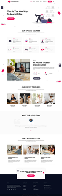 Online Study a education related website template