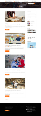 Construe an industrial website template