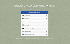 Gradient Accordion Menu Responsive Widget Template