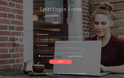 Spin login Form Flat Responsive Widget Template.