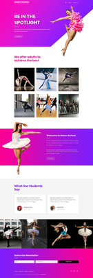 Dance School an Entertainment Category Web Template