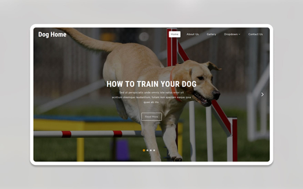 Dog Home – Animals & Pets Category Bootstrap Responsive Web Template