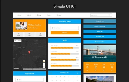 Simple UI Kit a Flat Bootstrap Responsive Web Template