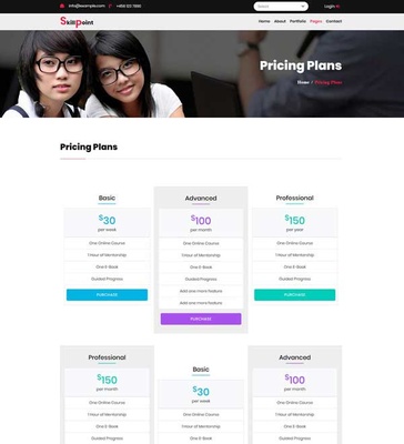 Skill Point an Education category Flat Bootstrap Responsive Web Template