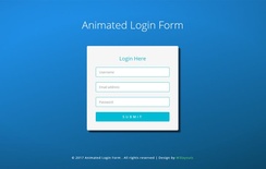 Animated Login Form Flat Responsive Widget Template