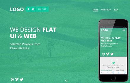 Flatter a Personal Portfolios Flat Bootstrap Responsive Web Template