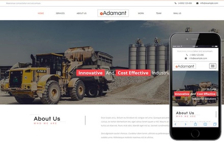 Adamant an Industrial Category Flat Bootstrap Responsive Web Template