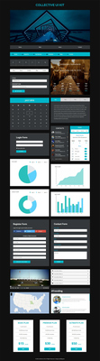 Collective UI Kit A Flat Responsive Website Template