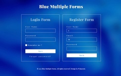 Blue Multiple Forms a Flat Responsive Widget Template
