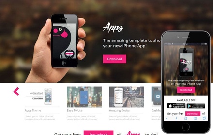 Appz Single page Responsive website template