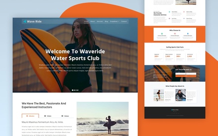 Wave Ride a Sports Category Bootstrap Responsive Web Template