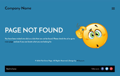 Flat Error Page a Flat Responsive Widget Template