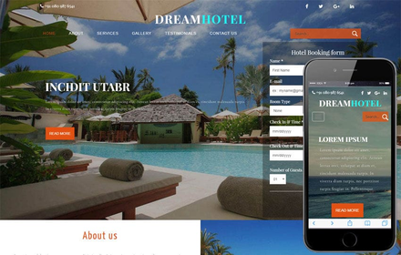 Dream Hotel a Restaurant Category Bootstrap Responsive Web Template