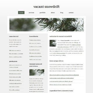 Vacant Snowdrift: CSS Templates | TEMPLATED