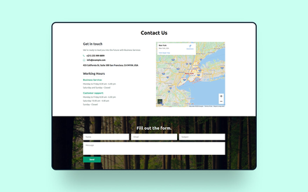 Glassy Contact Form Web Element