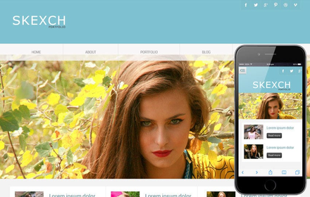 Skexch Photo Gallery Portfolio Mobile web Template