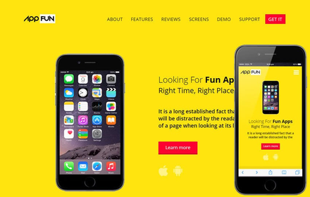 App Fun a Mobile App Landing Flat Bootstrap Responsive Web Template