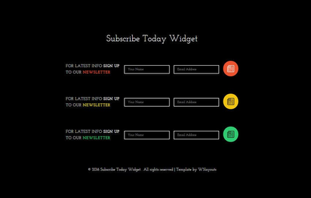 Subscribe Today Responsive Widget Template