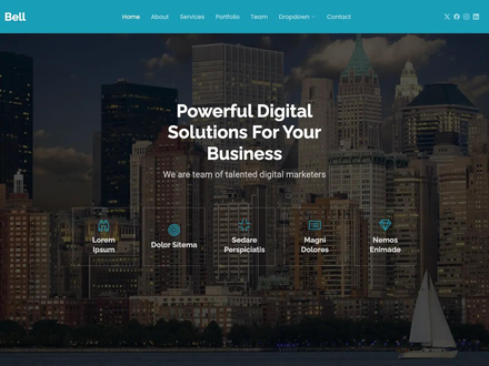 Bell - Free Multipurpose Bootstrap Template | BootstrapMade