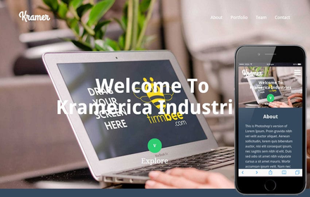 Kramer a Industrial Portfolio Flat Bootstrap Responsive web template