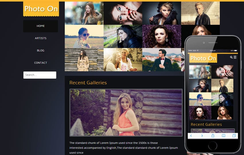 Photo On Gallery Mobile Website Template