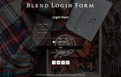 Blend Login Form Flat Responsive Widget Template