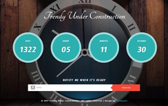 Trendy Under Construction Responsive Widget Template