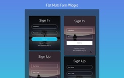 Flat Multi Form Responsive Widget Template