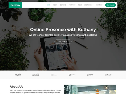 Bethany - Free Onepage Bootstrap Theme | BootstrapMade