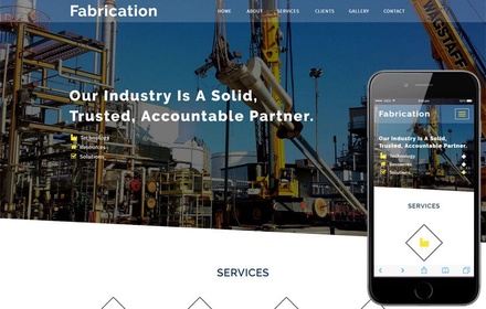 Fabrication an Industrial Category Bootstrap Responsive Web Template