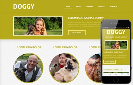 Doggy- Mobile Website Template