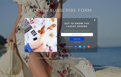 Modish Subscribe Form Flat Responsive Widget Template