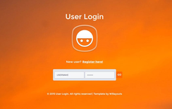 Flat User Login Form Widget Template