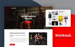 Workout a sports category website template