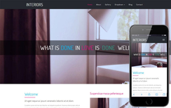 Interiors a Interior Design Category Bootstrap Responsive Website Template