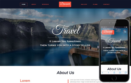 Discover Travel Category Bootstrap Responsive Web Template