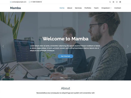 Mamba - Free One Page Bootstrap Template | BootstrapMade