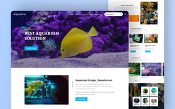 Aquarium a website template for aquarium shops