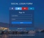 Social Login Form Flat Responsive widget Template