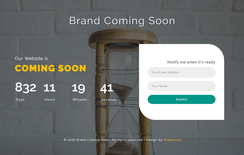 Brand Coming Soon Flat Responsive Widget Template.