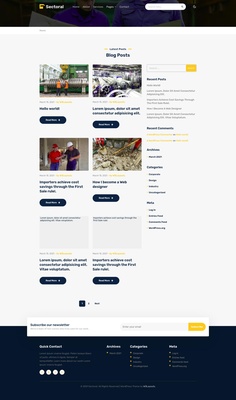 Sectoral Website Template