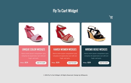 Fly To Cart Widget Flat Responsive Widget Template