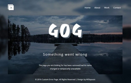 Custom Error Page A Flat Responsive Widget Template