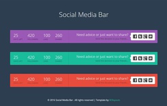 Social Media Bar Responsive Widget Template