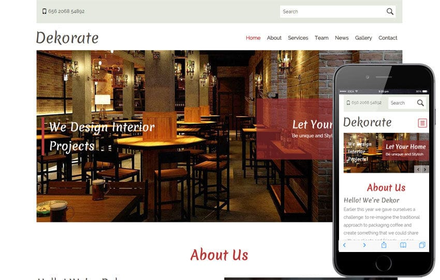 Dekorate a Interior Architects Multipurpose Flat Bootstrap Responsive Web Template