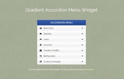 Gradient Accordion Menu Responsive Widget Template