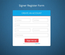 Signer Register Form Flat Responsive Widget Template