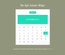 Flat Style Calendar Responsive Widget Template