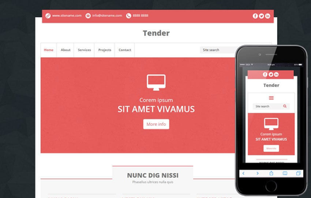 Tender a Multipurpose Flat Bootstrap Responsive Web Template