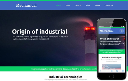 Mechanical a Industrial Category Flat Bootstrap Responsive Web Template